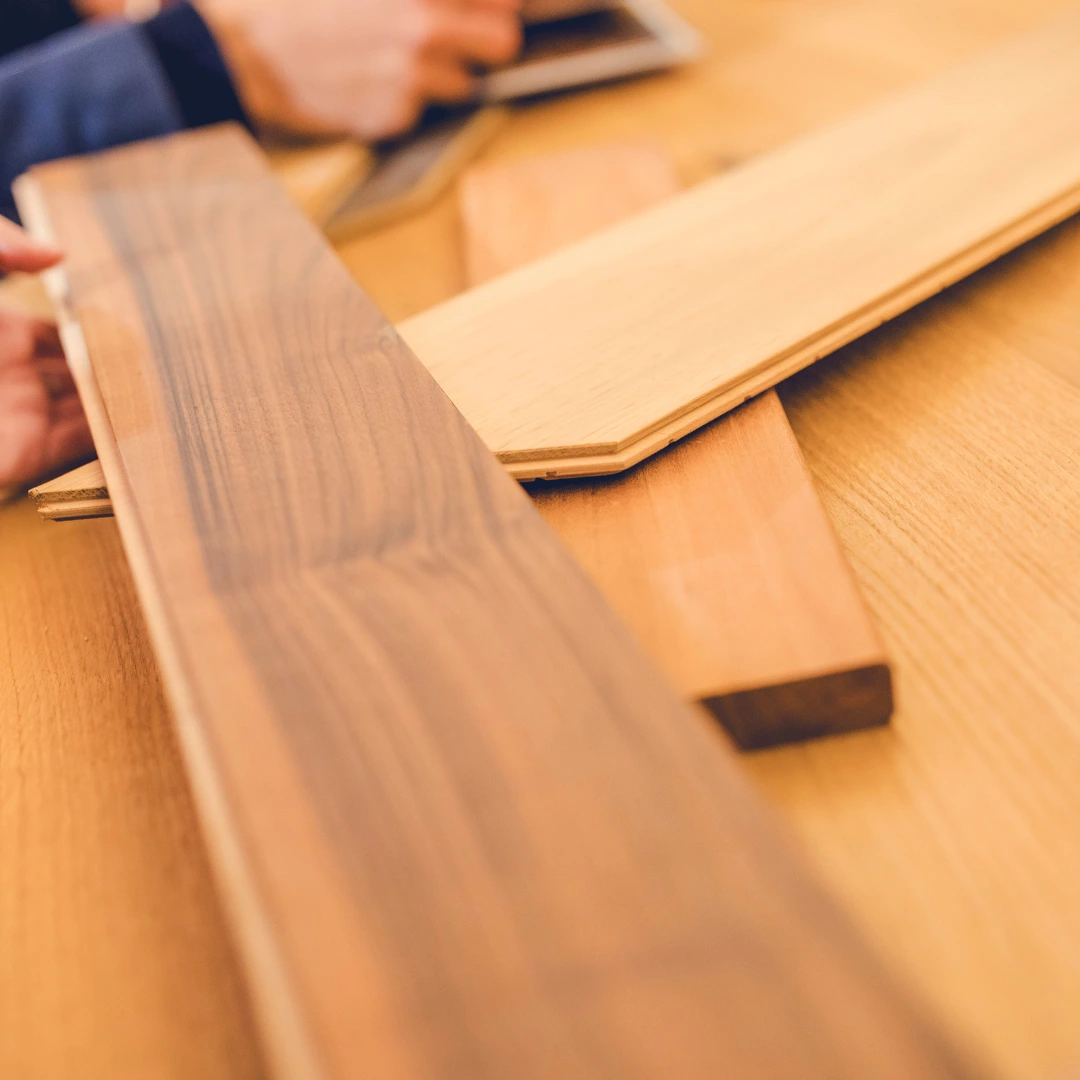 Campioni di legno nello Showroom Parquet Veneto